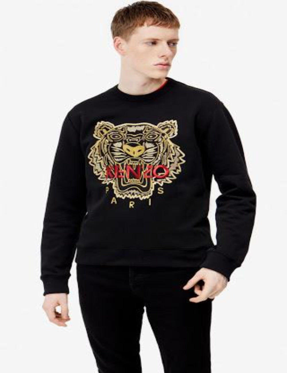 Kenzo Gold Embroidered Tiger Logo Sweatshirt - Main Image