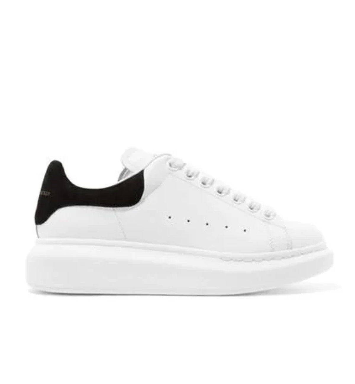 SUPERPROMO Alexander McQueen Suede Trimmed Leather Exaggerated Sole Sneaker