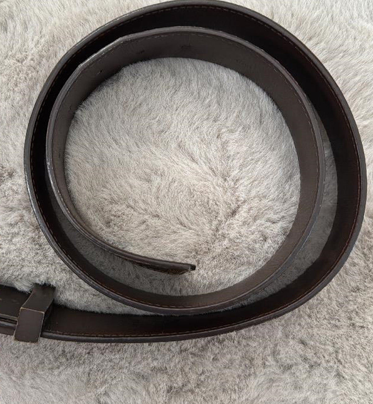 [Pre-Used] LV Belt Brown Damier (Brown Buckle)