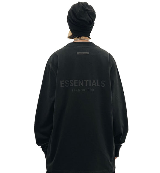 Fear of God Essentials Pull-Over Crewneck 2021 Sweatshirt (Black)