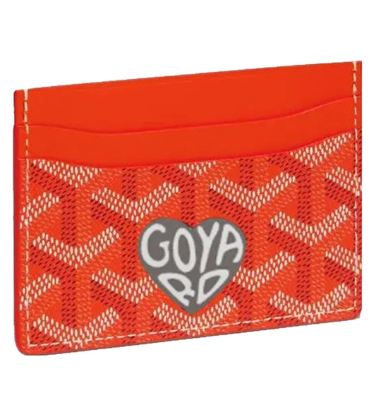 Goyard Heart Logo Cardholder (Orange)