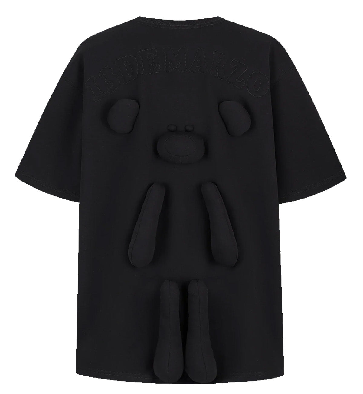 13DE MARZO Whole Piece Padded Bear T-Shirt (Black)