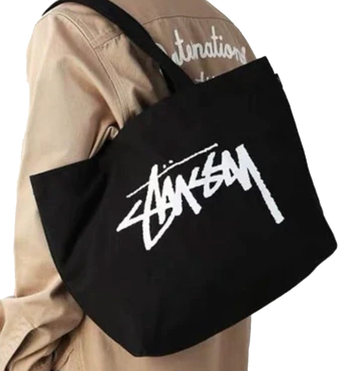 Stussy - Canvas Tote Bag in Black – The Factory KL