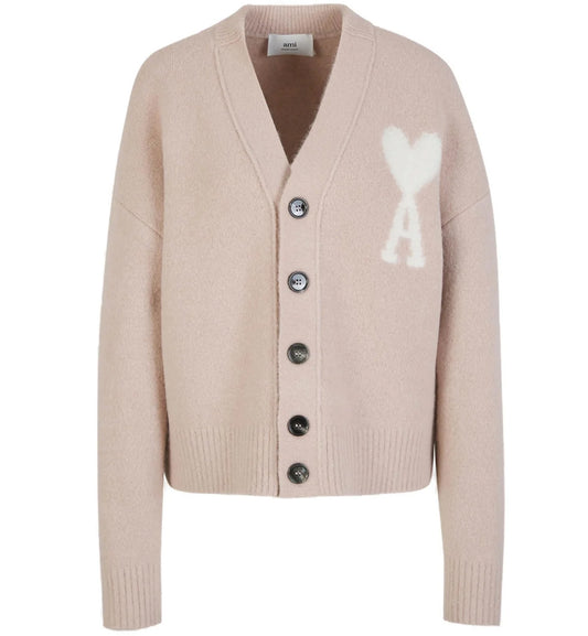 Ami Paris Cardigan Button Jacket (Khaki)