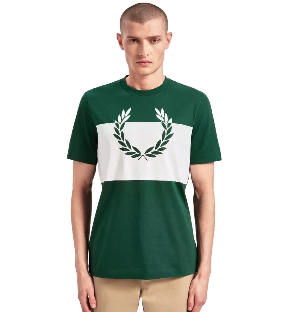 Fred Perry Printed Laurel Wreath T-Shirt (Green)