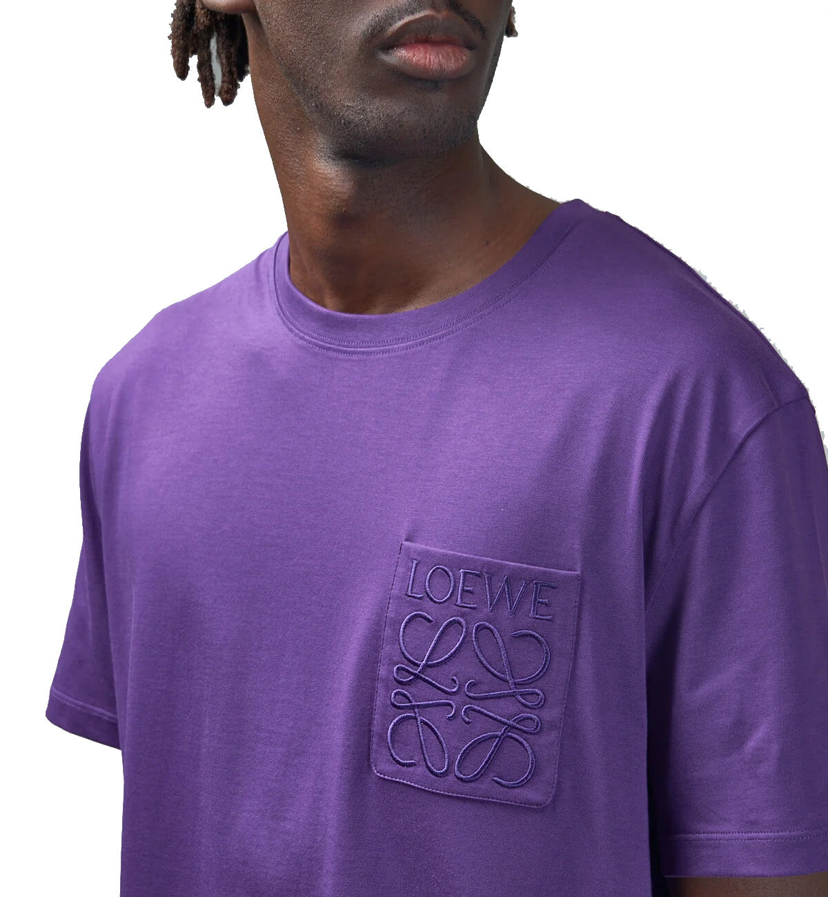 Loewe Fit Logo Pocket T-Shirt (Purple)