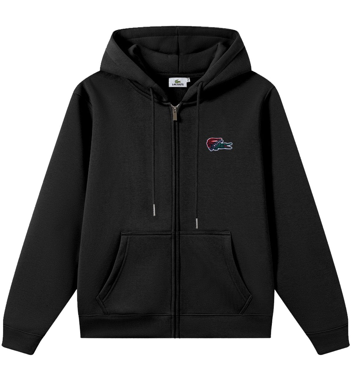 Lacoste Zipped Hoodie (Black)