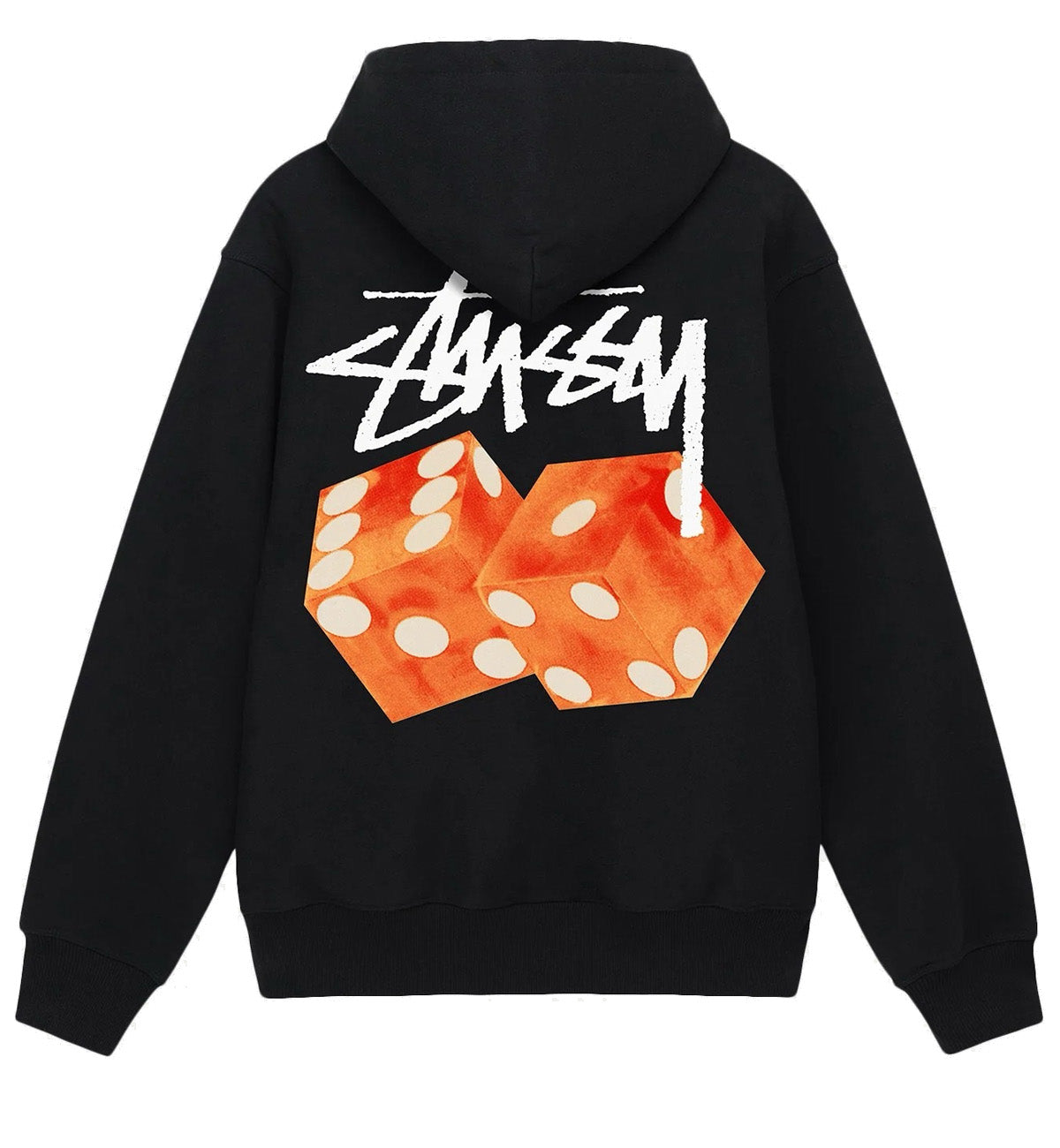 Stussy Orange Diced Out Hoodie (Black)