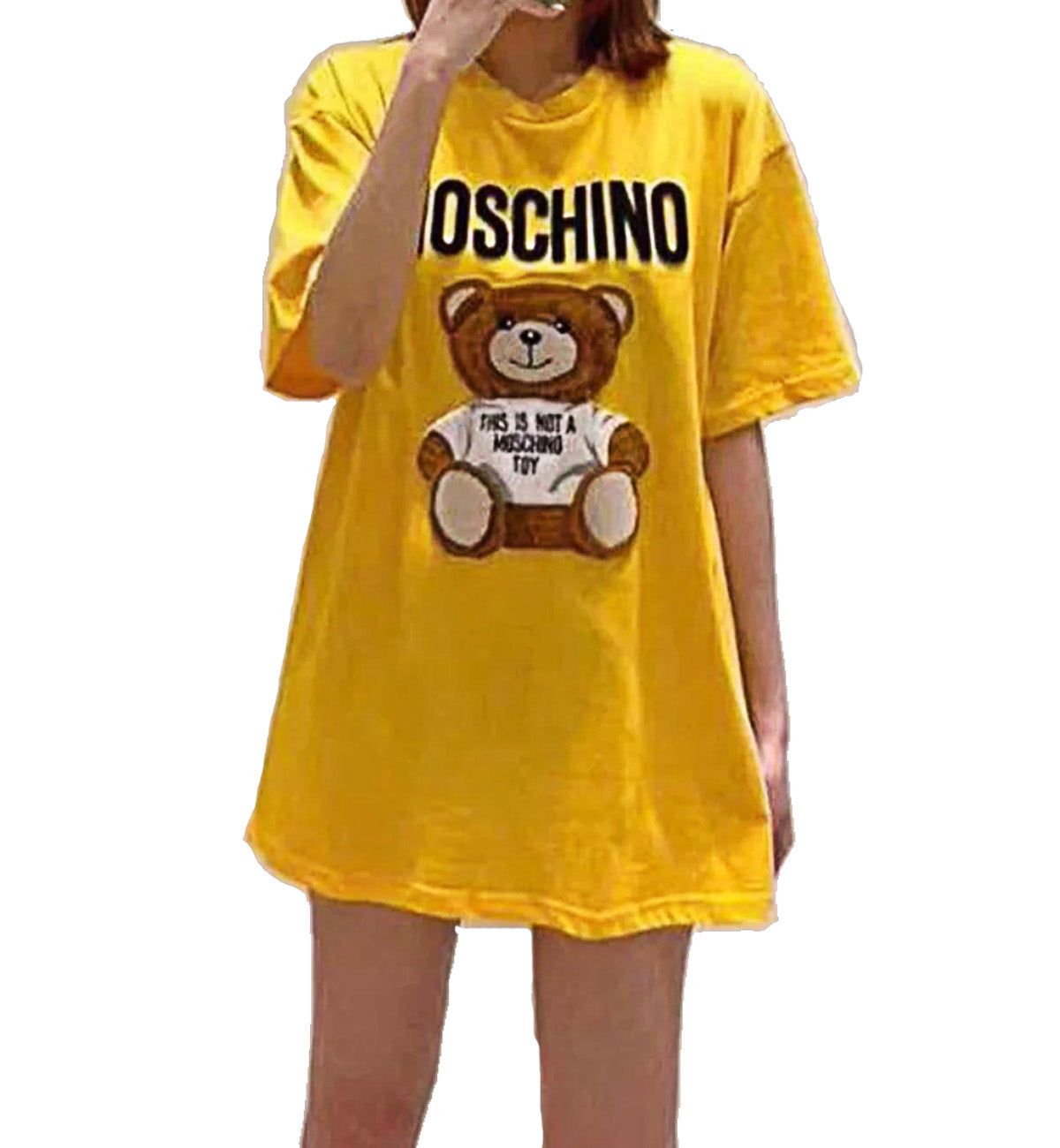 Moschino 3D Furry Bear Tee - Yellow