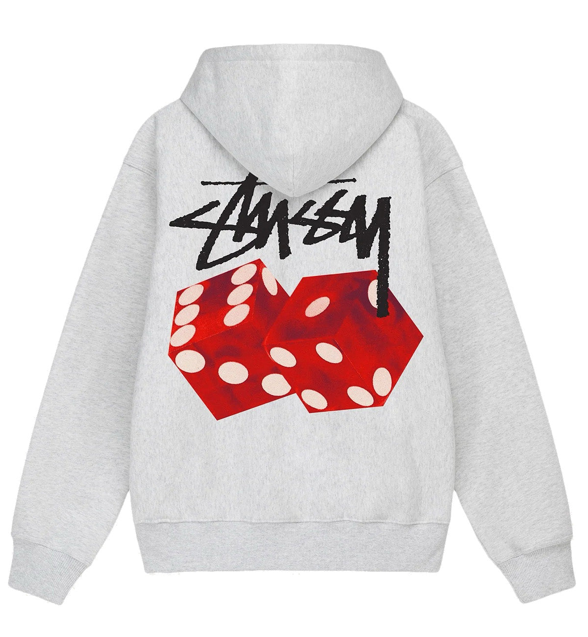 Stussy Orange Diced Out Hoodie (Ash Heather)