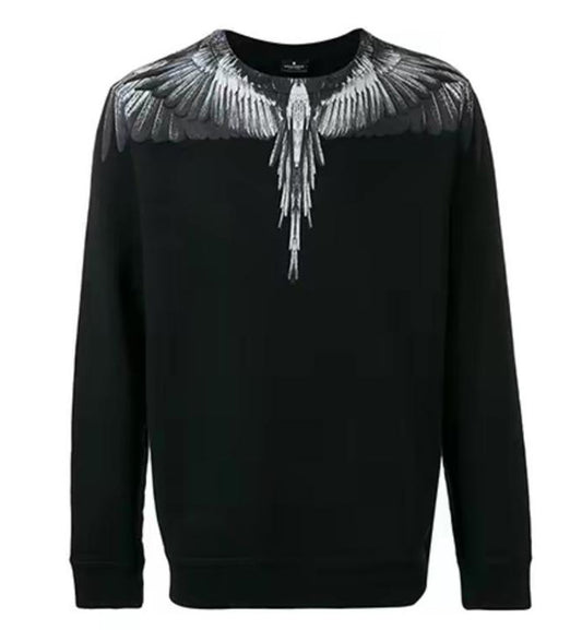 Marcelo Burlon County Of Milan - Black Grey Wings Longsleeve Shirt (Black)