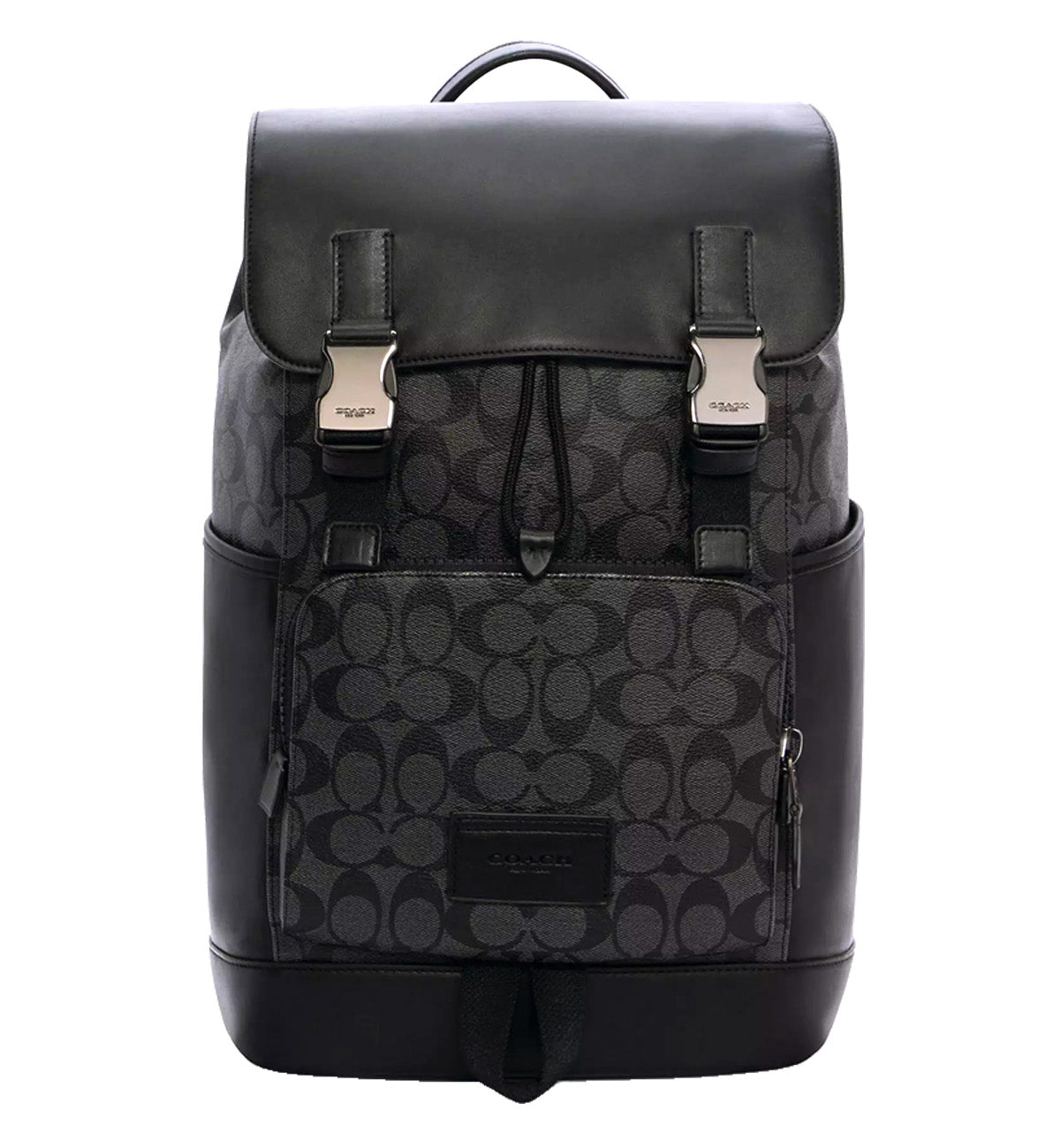 Coach Track Backpack Signature Canvas (Black) – The Factory KL