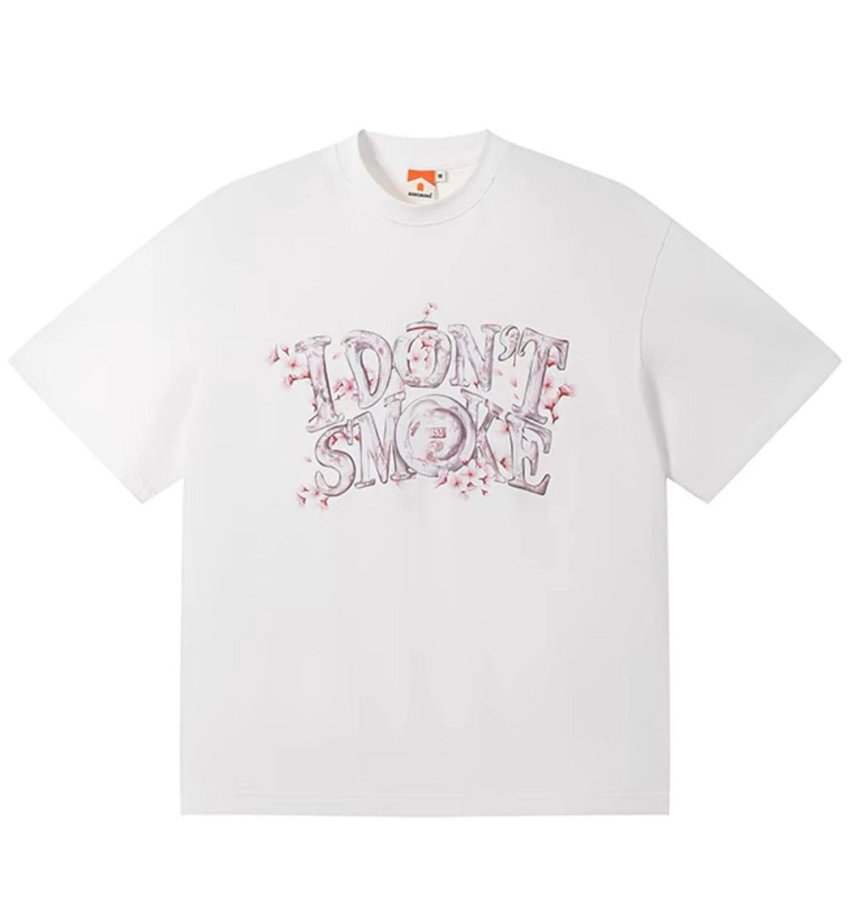 I Don't Smoke Sakura Pink Logo T-Shirt (White)