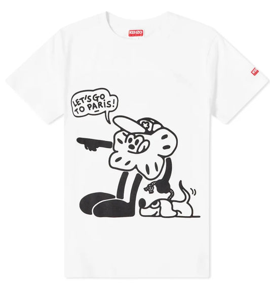 Kenzo Boke Boy Logo T-shirt (White) Paris Front