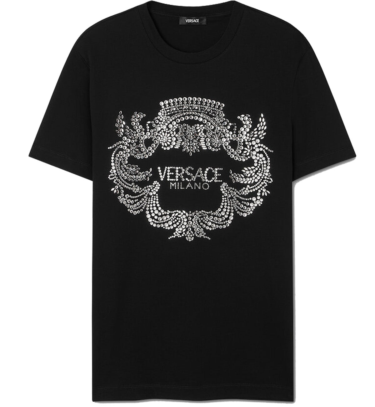 Versace Crest Crytal T-Shirt (Black)