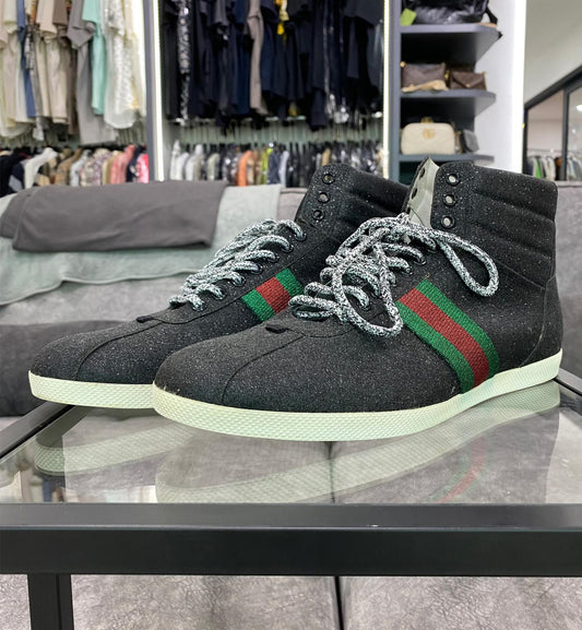 [Pre-used] Gucci Glitter High Sneaker