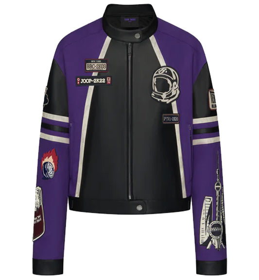 Team Wang Life Is A Race Biker Jacket (Purple)