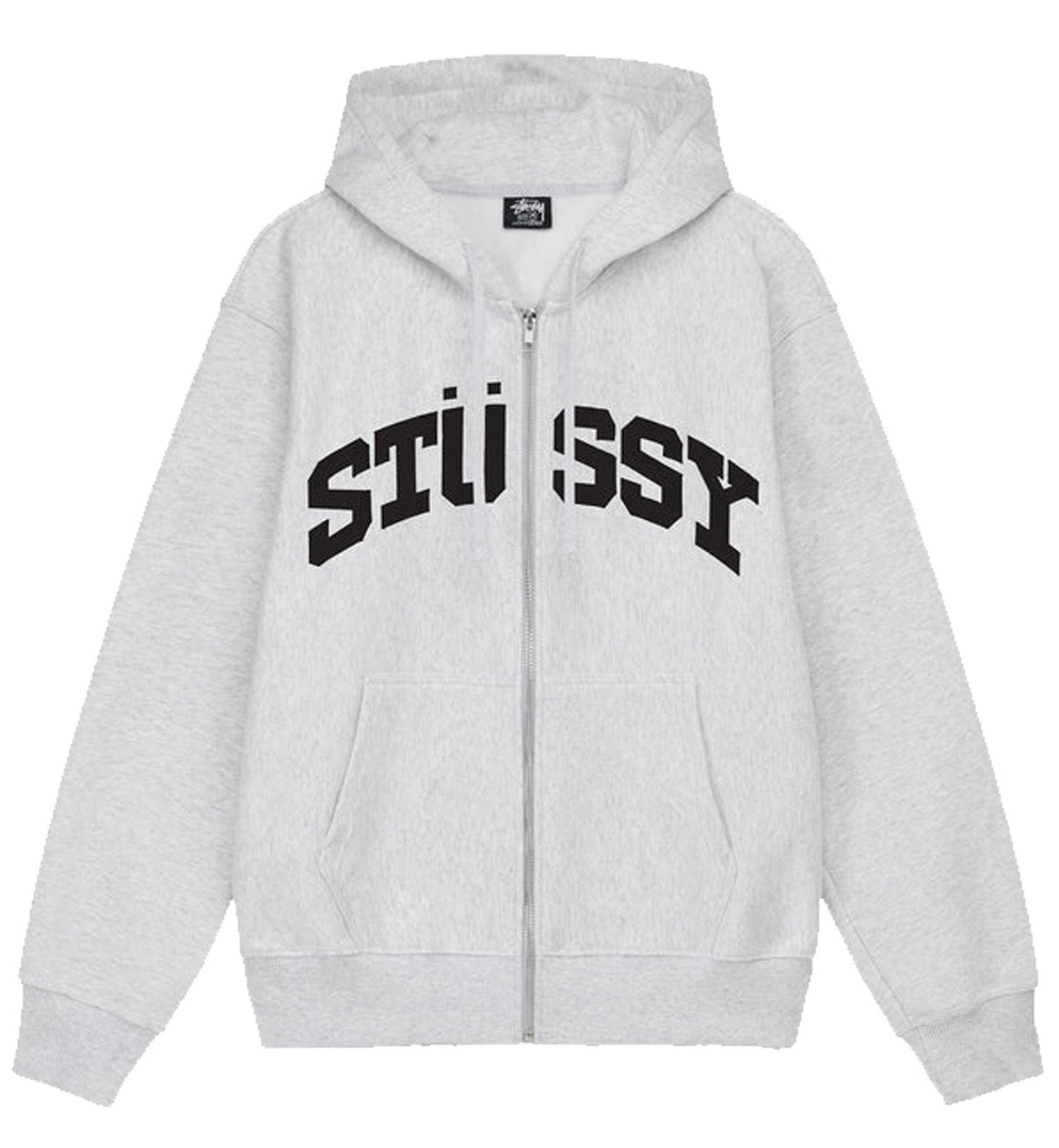 Stussy Block Sport Zip Hoodie (Grey)