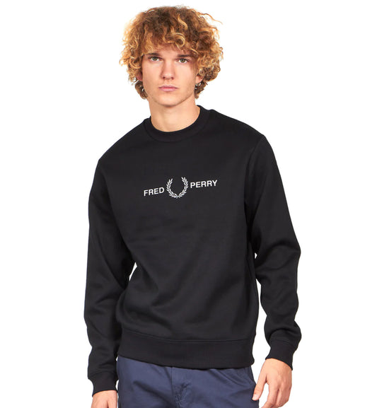 Fred Perry Graphic Sweatshirt (Black)
