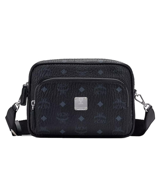 MCM Mini Aren Crossbody Visetos (Black)
