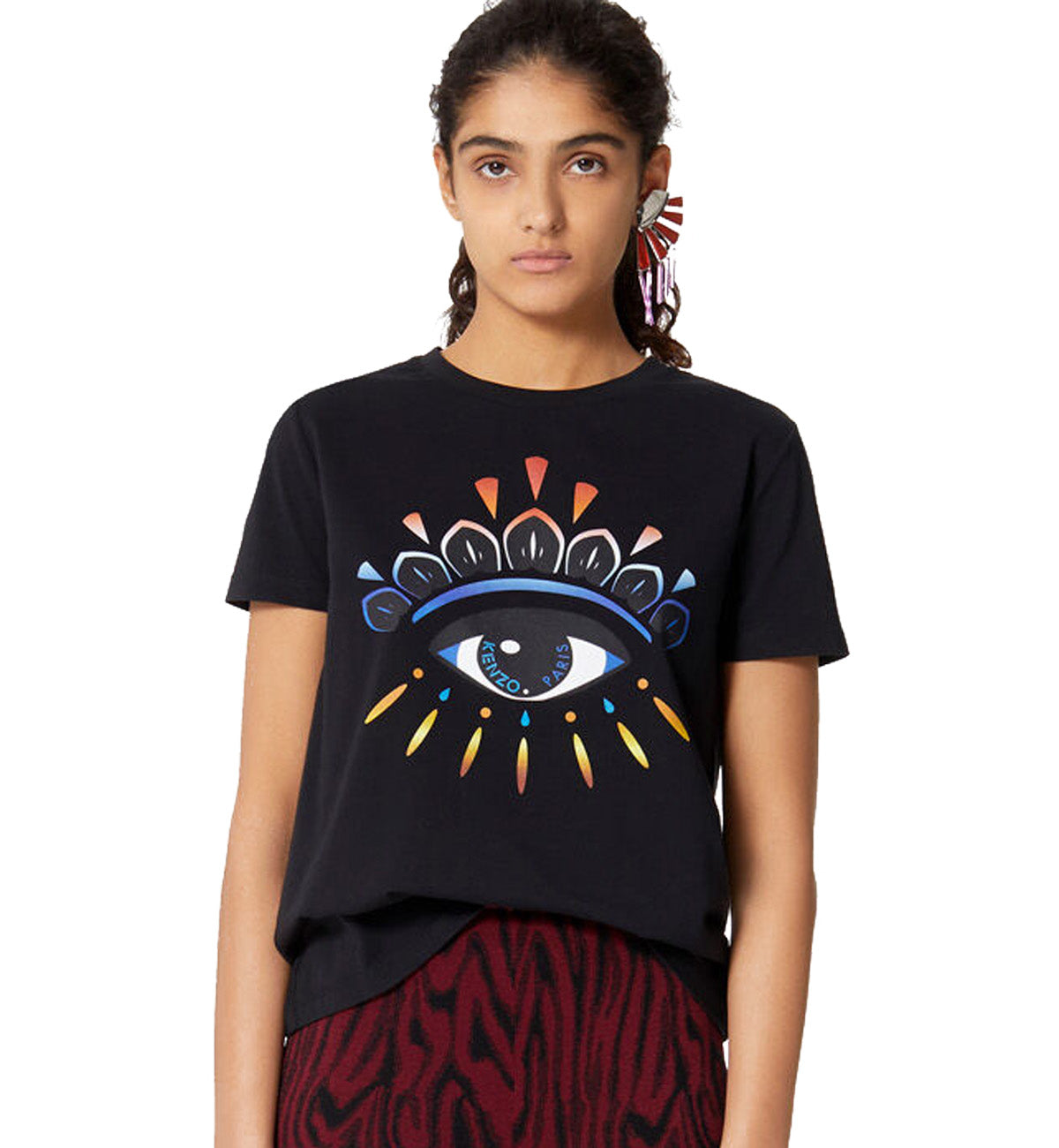 Kenzo Female Blue Gradient Yellow T-Shirt (Black)