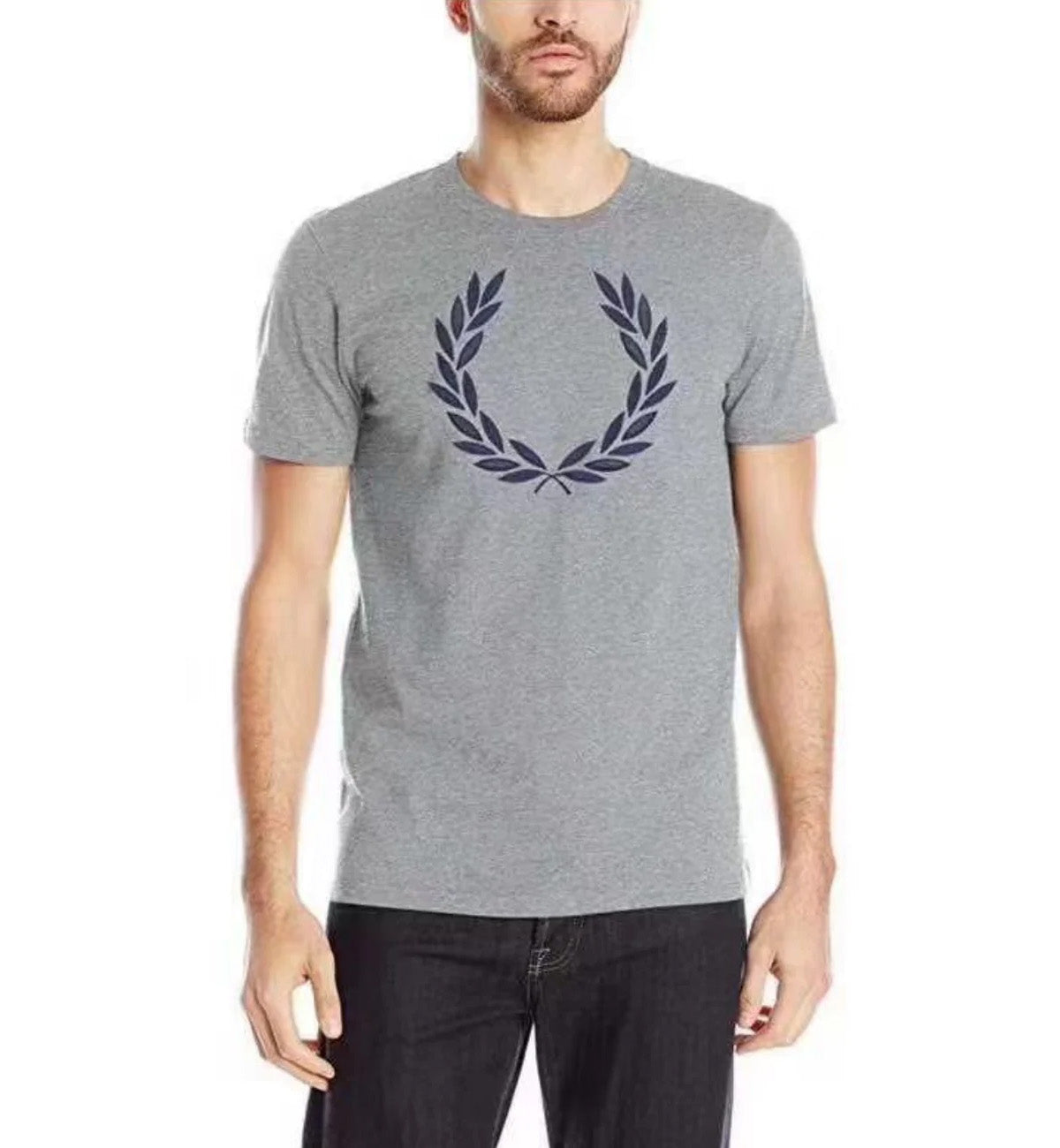 Fred Perry Blurred Laurel Wreath T-Shirt (Grey)