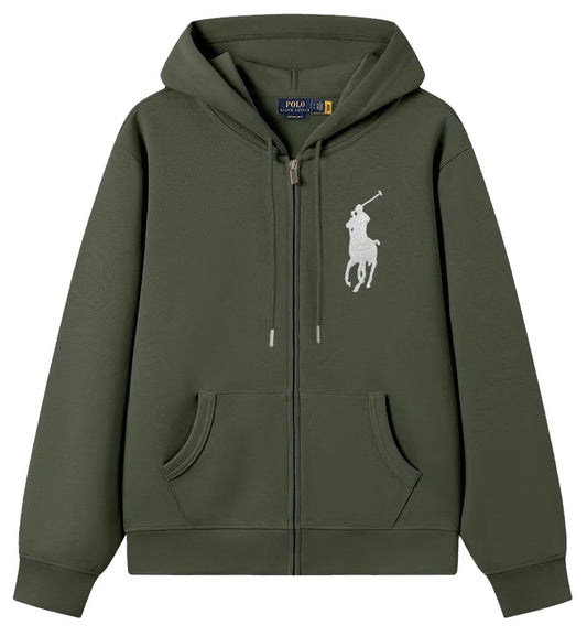 Ralph Lauren Big Logo Zipped Hoodie (Green)