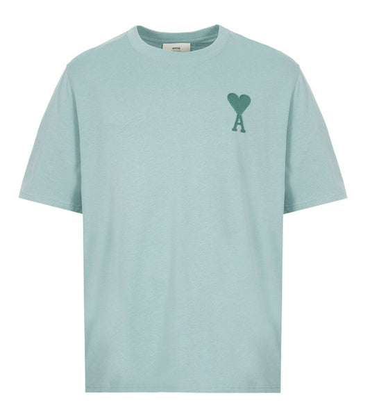Ami de Coeur Embroidered Heart T-shirt (Aqua Green)