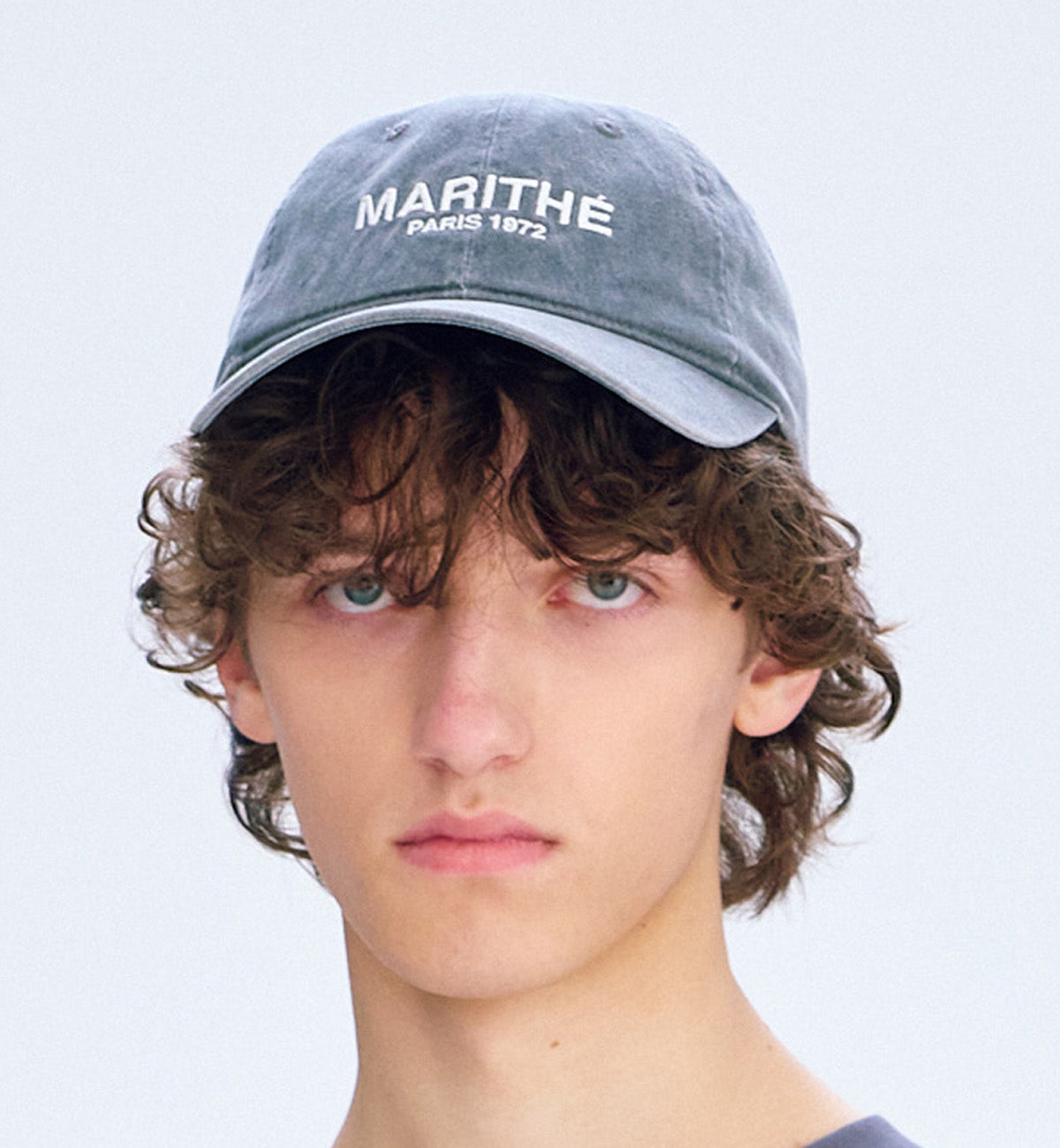 Marithe Demin Washing Logo Ball Cap (Light Blue)