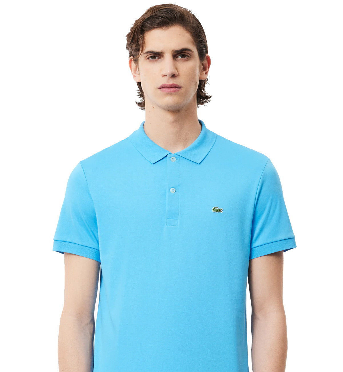 Lacoste Regular Fit Cotton Polo Shirt (Cyan)