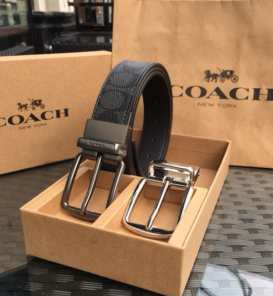 Coach Double Buckle Head Belt V5