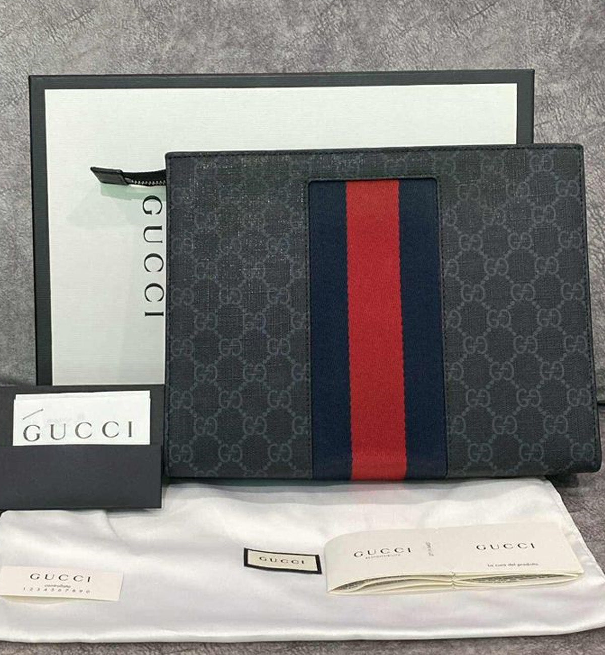 [Pre-Used] Gucci Clutch Black Sherry