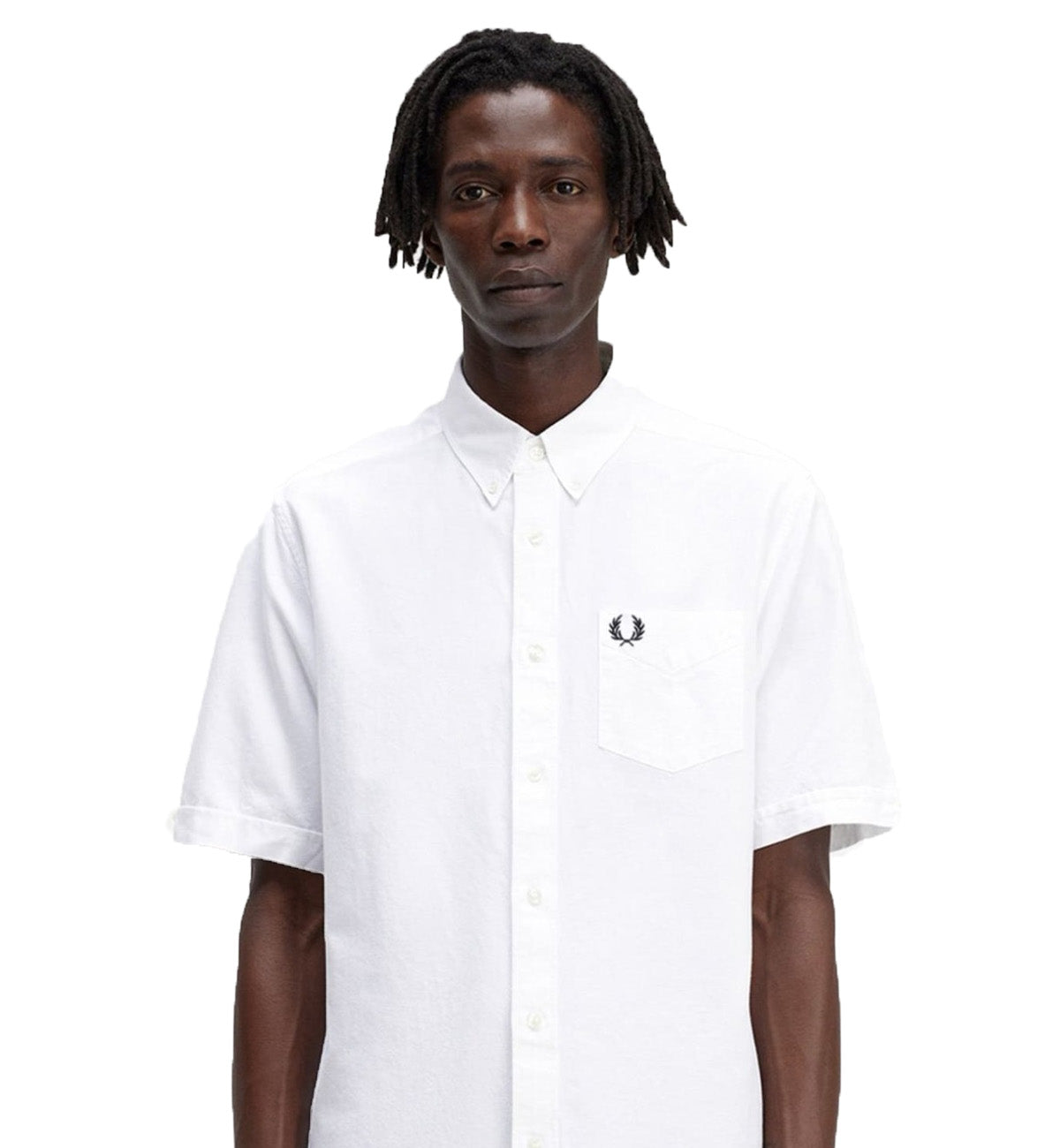 Fred Perry Short Sleeve Oxford Shirt (White)