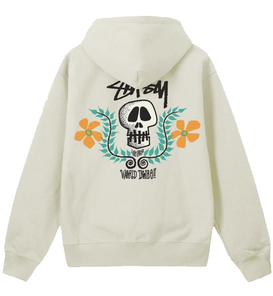 Stussy Skull Crest Hoodie (Cream)