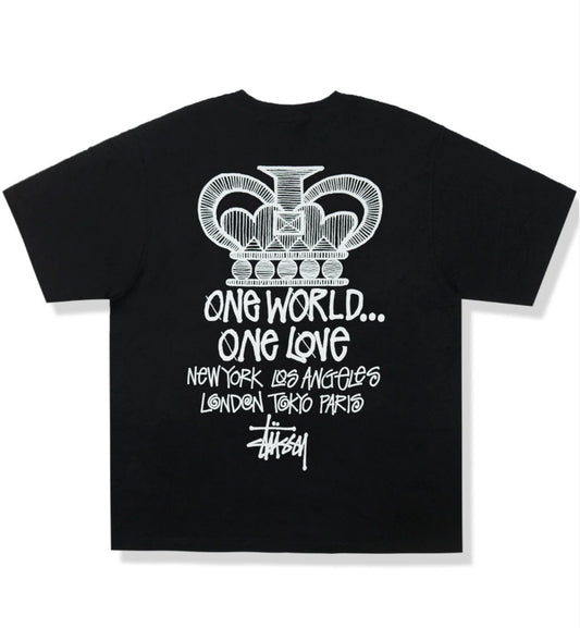 Stussy One World Crown Tee (Black)