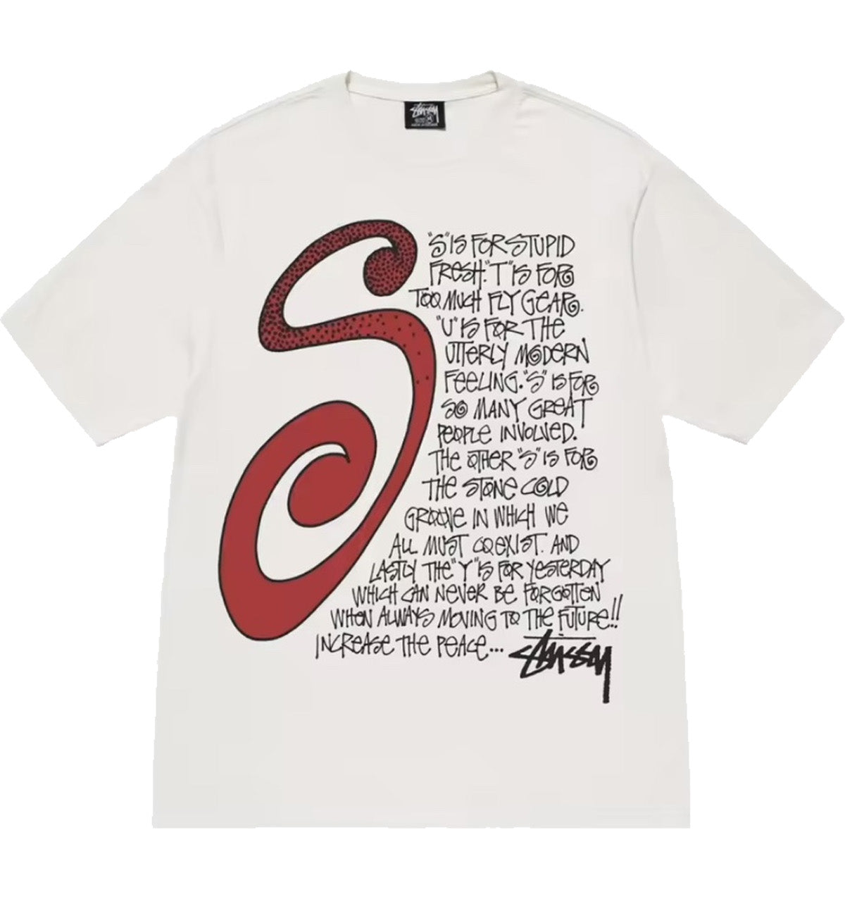 Stussy S Talk Pigment Dyed Tee (White)