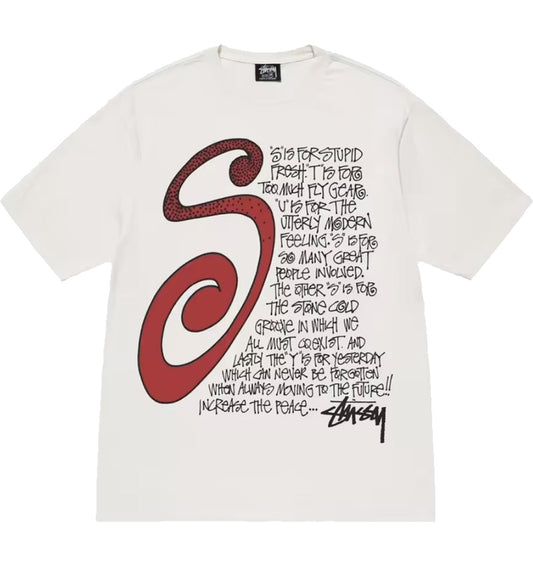 Stussy S Talk Pigment Dyed Tee (White)