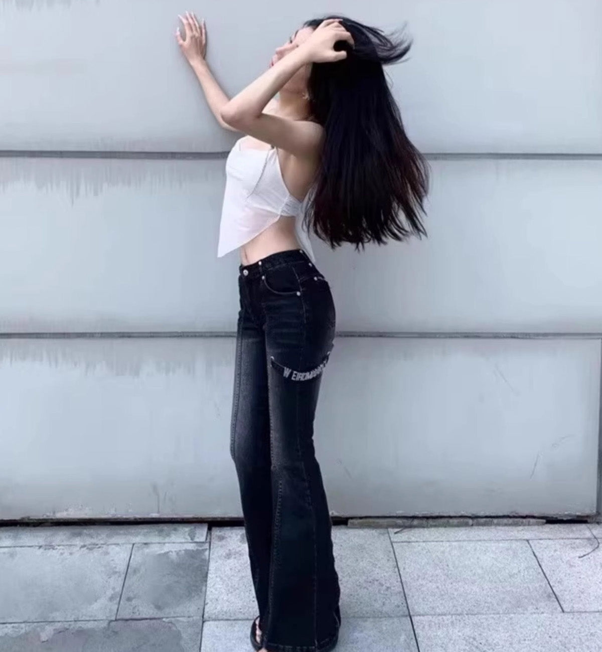 13DE MARZO Jean Pants (Black)