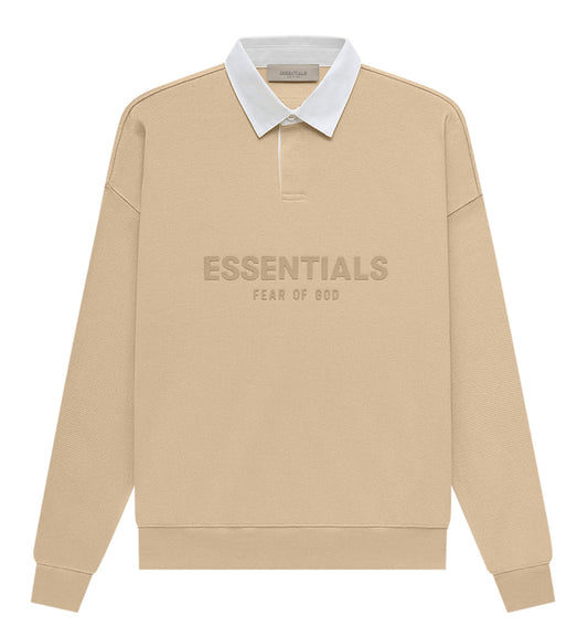 Fear of God Essential SS23 Long Sleeve Polo Shirt (Cream)