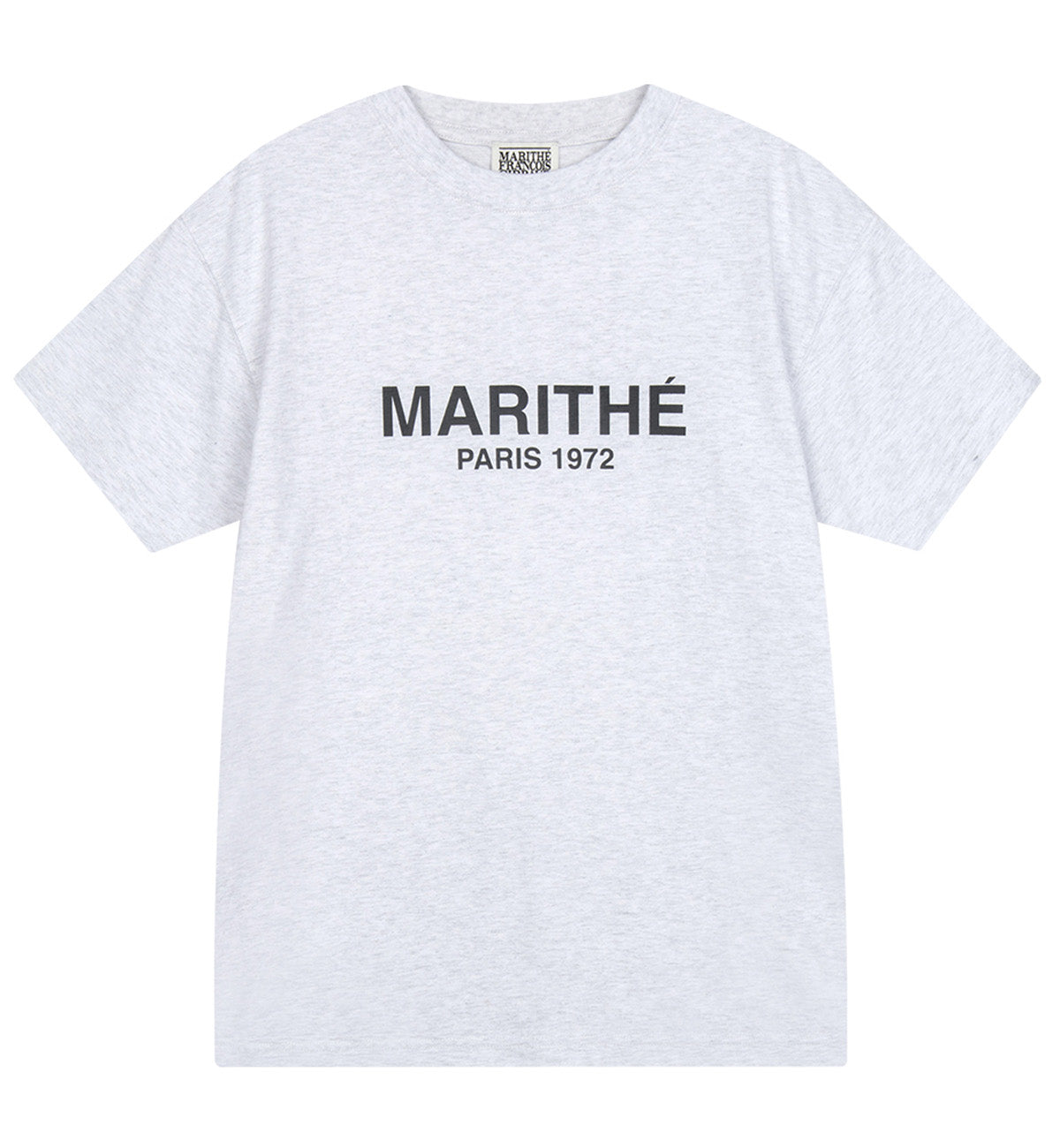 Marithe Regular Logo T-Shirt (Light Heather Grey)