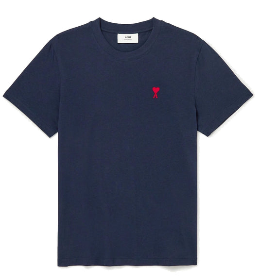Ami de Coeur Embroidered Small Heart T-shirt (Navy)