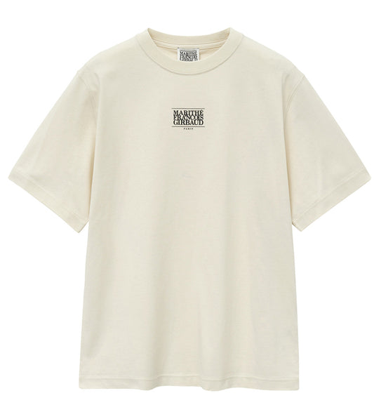 Marithe Small Classic Logo T-Shirt (Light Beige)