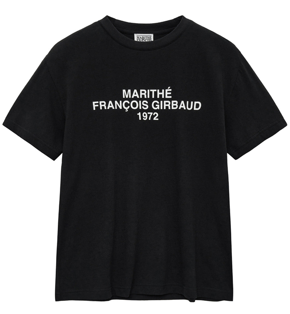 Marithe Lettering Logo Oversized T-Shirt (Black)