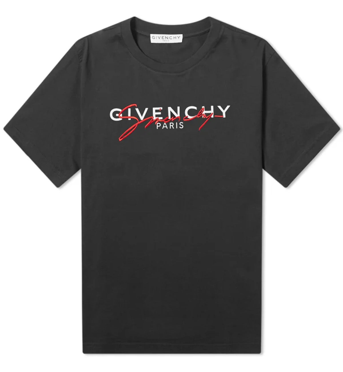Givenchy Red Embroidery T-Shirt (Black)