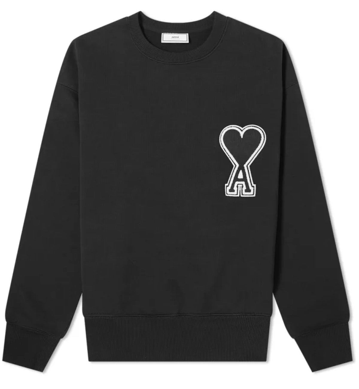 Ami Sweatshirt Outline Heart (Black)