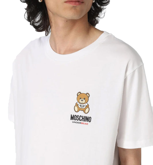 Moschino Underbear Chest Logo T-shirt (White)