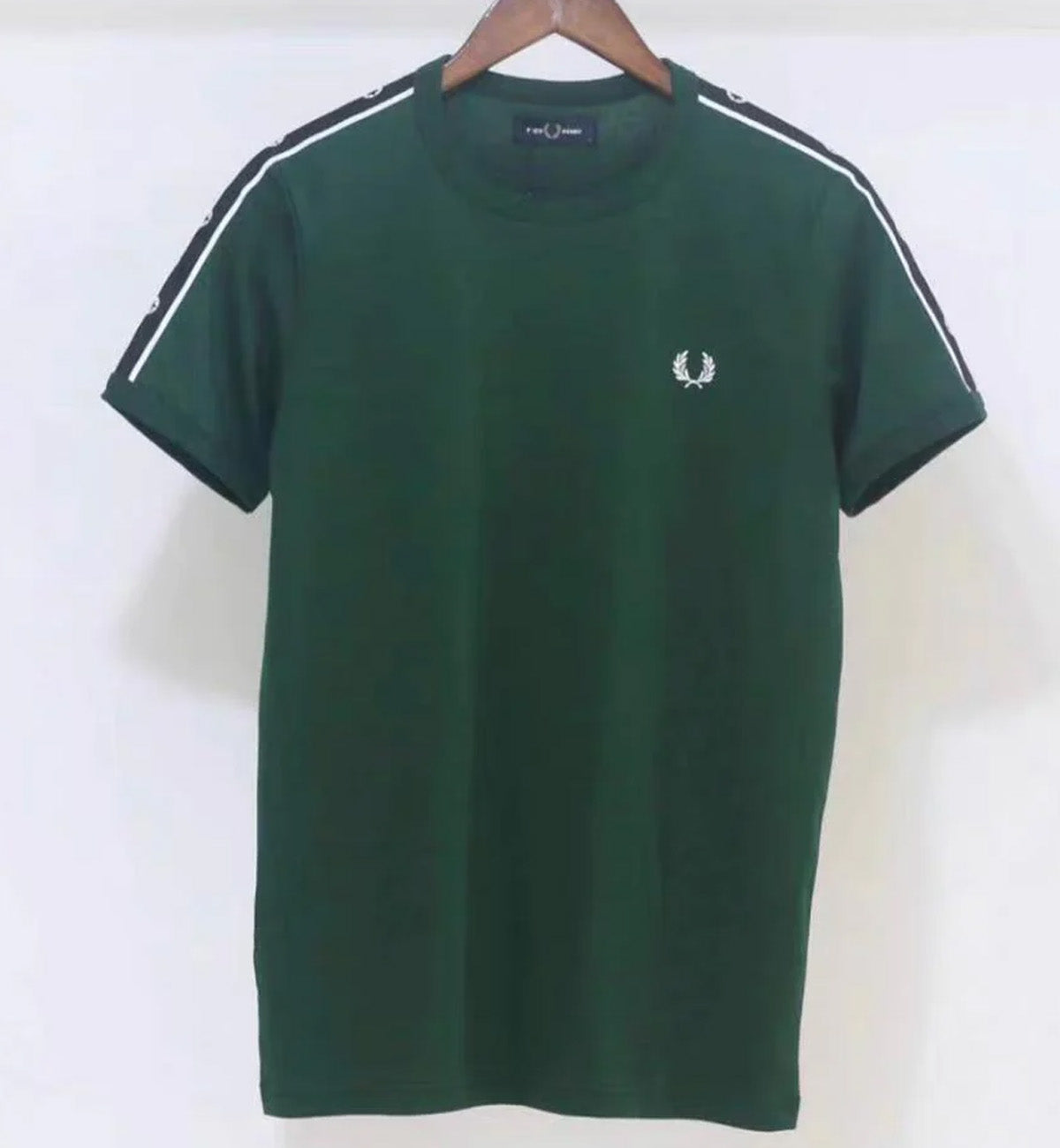 Fred Perry Taped Shoulder Tee - Green