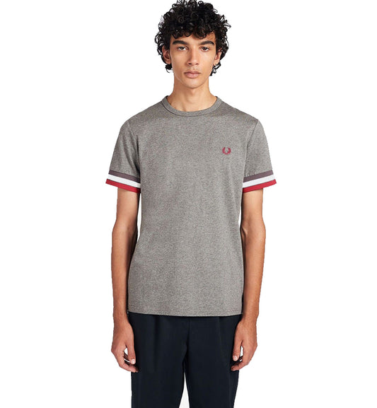 Fred Perry Bold Tipped Grey T-Shirt