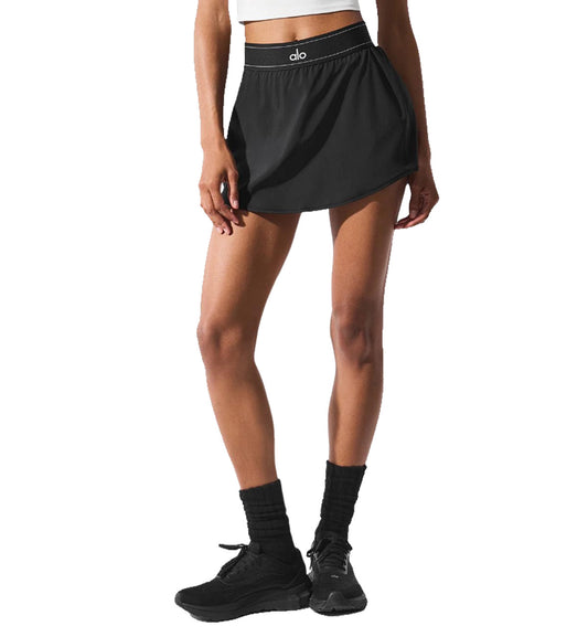 Alo Match Point Tennis Skirt (Black)