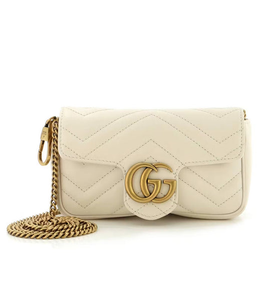 Gucci Marmont Hand Bag (White)